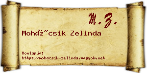 Mohácsik Zelinda névjegykártya